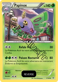 Carte Pokémon Dustox  Reverse n°7 de la série Ciel rugissant