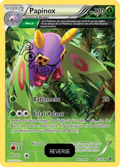 Carte Pokémon Dustox  Reverse n°8 de la série Ciel rugissant