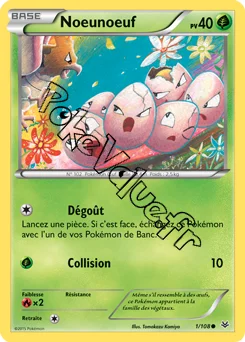 Carte Pokémon Exeggcute  n°1 de la série Ciel rugissant