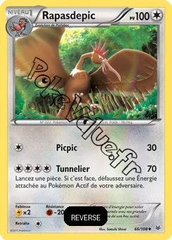 Carte Pokémon Fearow  Reverse n°66 de la série Ciel rugissant