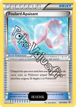 Carte Pokémon Foulard Apaisant Reverse n°84 de la série Ciel rugissant