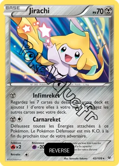 Carte Pokémon Jirachi  Reverse n°42 de la série Ciel rugissant