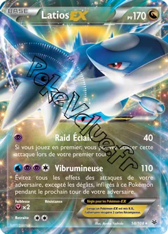 Carte Pokémon Latios EX  n°58 de la série Ciel rugissant