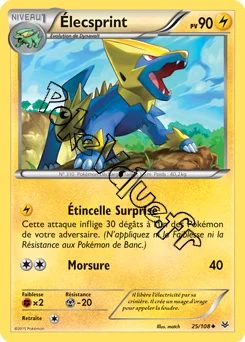 Carte Pokémon Manectric  n°25 de la série Ciel rugissant