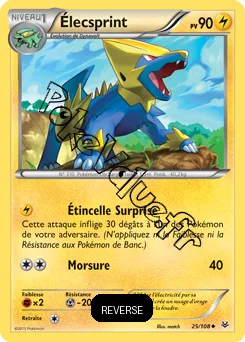 Carte Pokémon Manectric  Reverse n°25 de la série Ciel rugissant