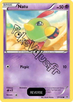 Carte Pokémon Natu  Reverse n°27 de la série Ciel rugissant
