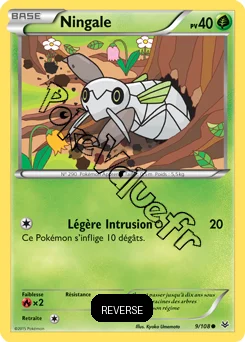 Carte Pokémon Nincada  Reverse n°9 de la série Ciel rugissant