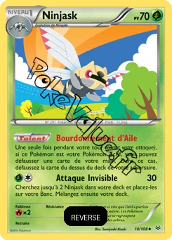 Carte Pokémon Ninjask  Reverse n°10 de la série Ciel rugissant