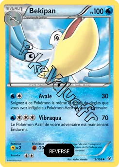 Carte Pokémon Pelipper  Reverse n°19 de la série Ciel rugissant