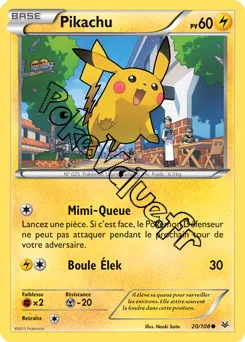Carte Pokémon Pikachu  n°20 de la série Ciel rugissant
