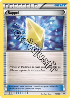 Carte Pokémon Rappel n°88 de la série Ciel rugissant
