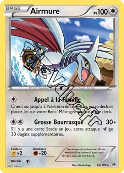 Carte Pokémon Skarmory  n°69 de la série Ciel rugissant