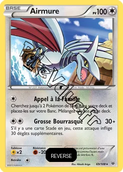 Carte Pokémon Skarmory  Reverse n°69 de la série Ciel rugissant
