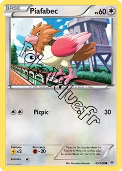 Carte Pokémon Spearow  n°65 de la série Ciel rugissant