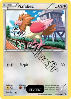 Carte Pokémon Spearow  Reverse n°65 de la série Ciel rugissant