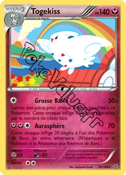 Carte Pokémon Togekiss  n°45 de la série Ciel rugissant