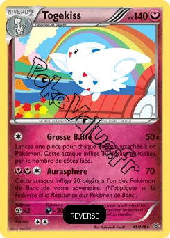 Carte Pokémon Togekiss  Reverse n°45 de la série Ciel rugissant