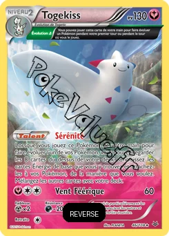 Carte Pokémon Togekiss  Reverse n°46 de la série Ciel rugissant