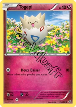 Carte Pokémon Togepi  n°43 de la série Ciel rugissant