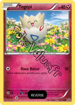 Carte Pokémon Togepi  Reverse n°43 de la série Ciel rugissant