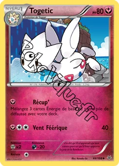 Carte Pokémon Togetic  n°44 de la série Ciel rugissant