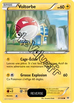 Carte Pokémon Voltorb  Reverse n°21 de la série Ciel rugissant