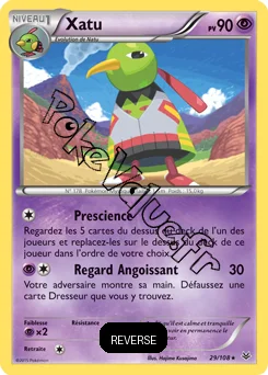 Carte Pokémon Xatu  Reverse n°29 de la série Ciel rugissant