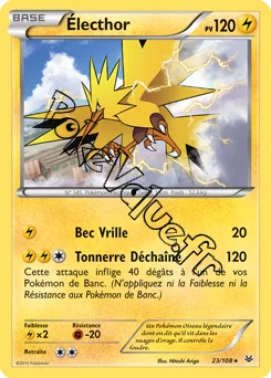 Carte Pokémon Zapdos  n°23 de la série Ciel rugissant