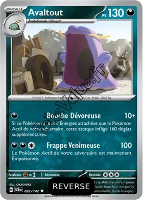 Carte Pokémon Avaltout  Reverse n°092 de la série Couronne Stellaire
