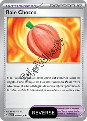 Carte Pokémon Baie Chocco Reverse n°140 de la série Couronne Stellaire