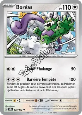 Carte Pokémon Boréas  n°120 de la série Couronne Stellaire