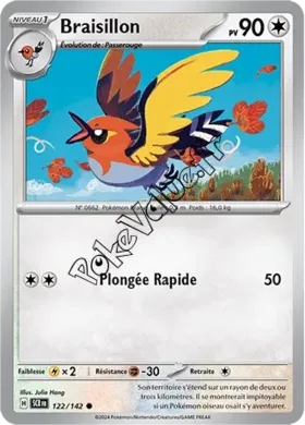 Carte Pokémon Braisillon  n°122 de la série Couronne Stellaire