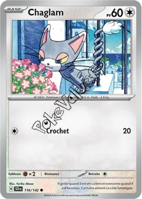 Carte Pokémon Chaglam  n°116 de la série Couronne Stellaire