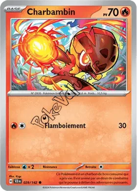 Carte Pokémon Charbambin  n°029 de la série Couronne Stellaire