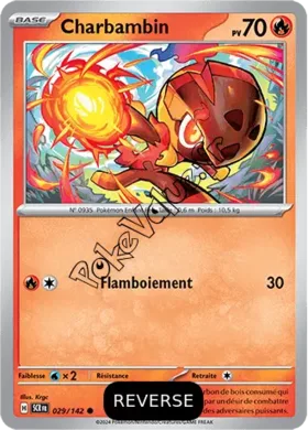 Carte Pokémon Charbambin  Reverse n°029 de la série Couronne Stellaire