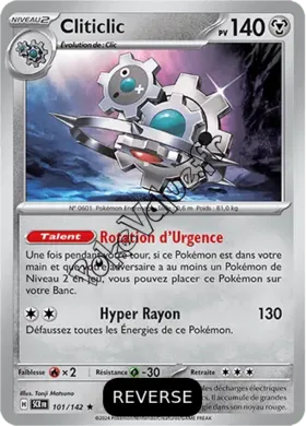 Carte Pokémon Cliticlic  Reverse n°101 de la série Couronne Stellaire