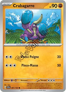 Carte Pokémon Crabagarre  n°087 de la série Couronne Stellaire