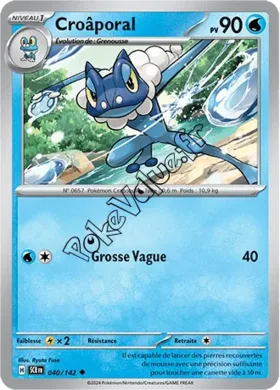 Carte Pokémon Croâporal  n°040 de la série Couronne Stellaire