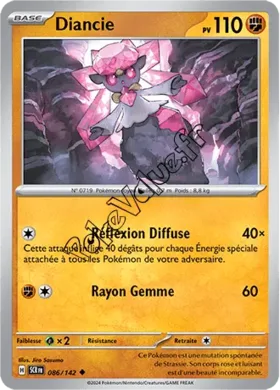 Carte Pokémon Diancie  n°086 de la série Couronne Stellaire