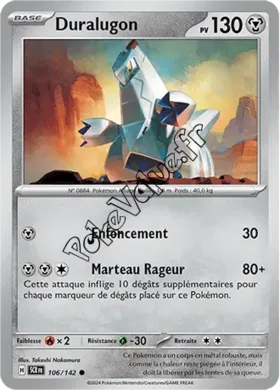 Carte Pokémon Duralugon  n°106 de la série Couronne Stellaire
