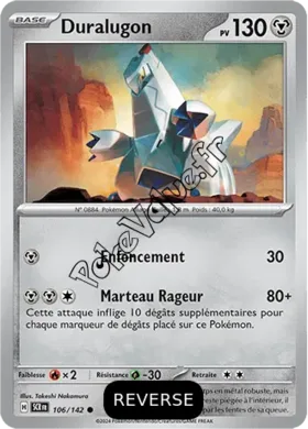 Carte Pokémon Duralugon  Reverse n°106 de la série Couronne Stellaire