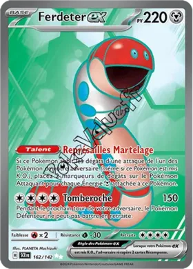 Carte Pokémon Ferdeter ex  n°162 de la série Couronne Stellaire