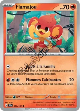 Carte Pokémon Flamajou  n°021 de la série Couronne Stellaire