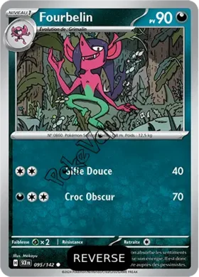 Carte Pokémon Fourbelin  Reverse n°095 de la série Couronne Stellaire