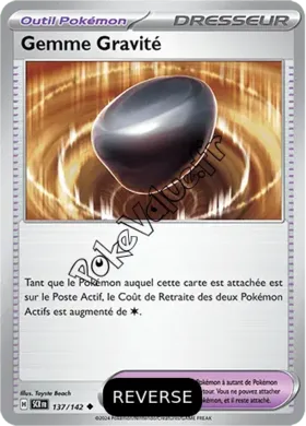 Carte Pokémon Gemme Gravité Reverse n°137 de la série Couronne Stellaire