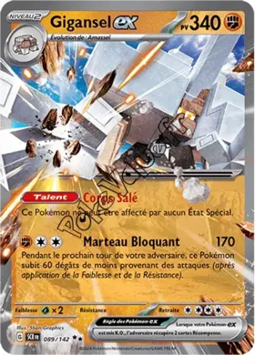 Carte Pokémon Gigansel ex  n°089 de la série Couronne Stellaire
