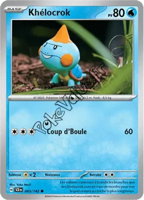 Carte Pokémon Khélocrok  n°043 de la série Couronne Stellaire