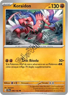 Carte Pokémon Koraidon  n°090 de la série Couronne Stellaire