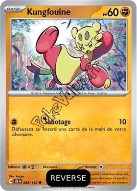 Carte Pokémon Kungfouine  Reverse n°083 de la série Couronne Stellaire
