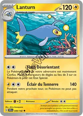 Carte Pokémon Lanturn  n°049 de la série Couronne Stellaire